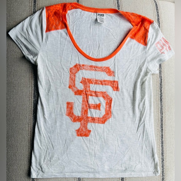 PINK Victoria's Secret Tops - PINK Victoria Secret Giants baseball t shirt in size L